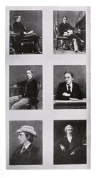 En serie fotografier av Robert Louis Stevenson som tonåring, som ung man och som advokat